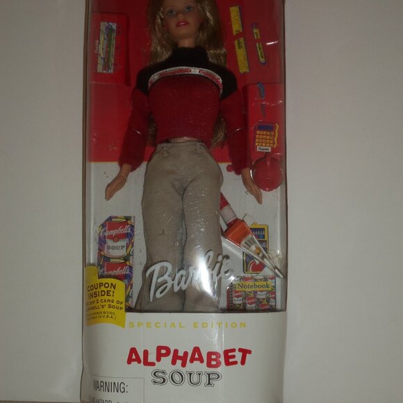 Campbell's Alphabet Souup Barbie Doll 1999 - Picture 2 of 12